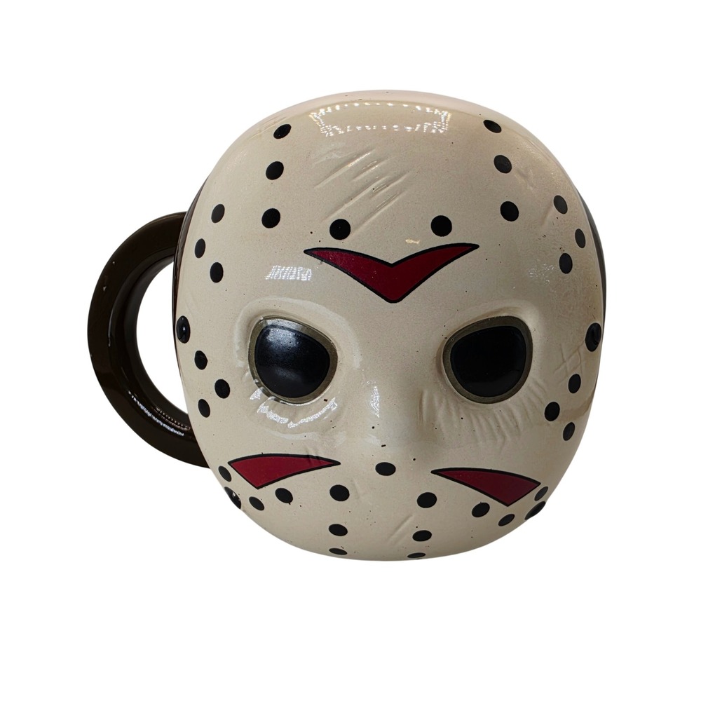 Paladone Friday the 13th Jason Voorhees Ceramic Mask Coffee Mug Brown White